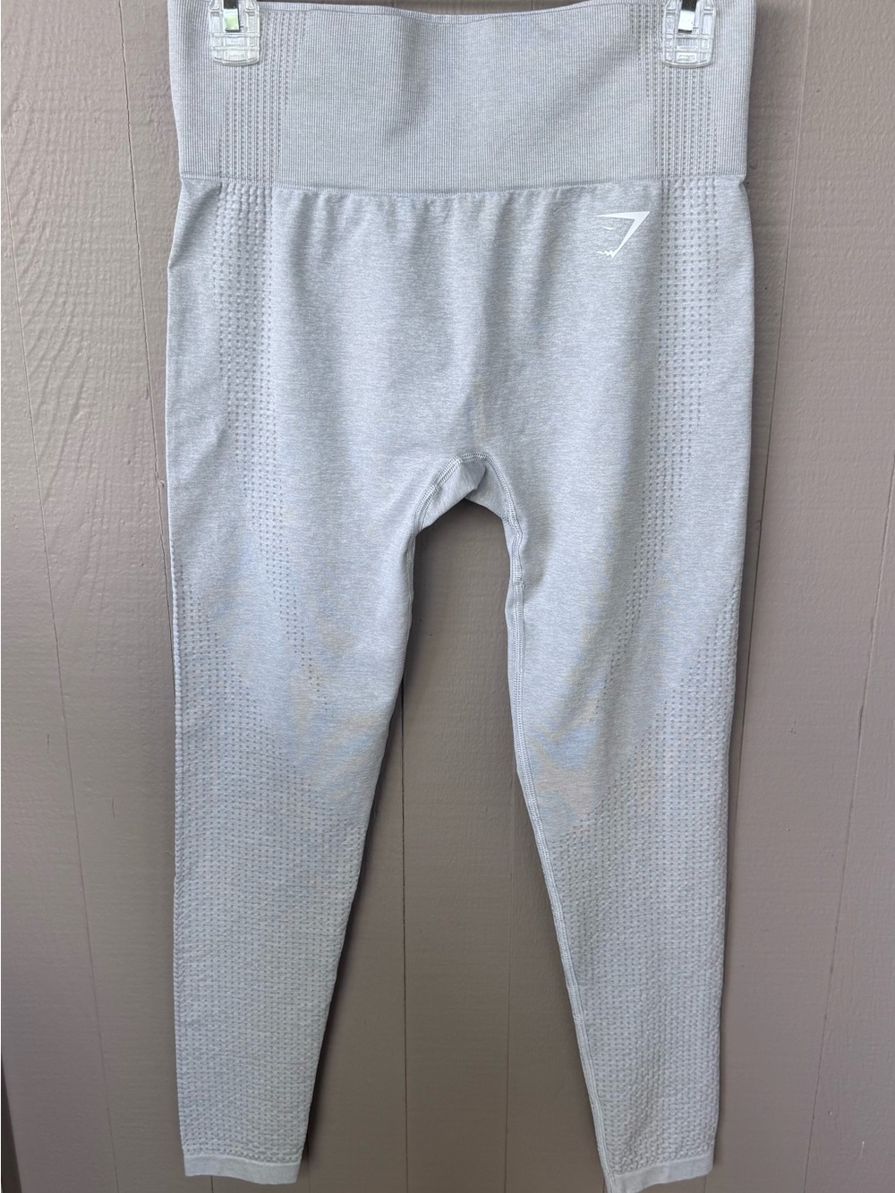 Gymshark Flex Seamless Leggings Light Grey Marl Size S High Rise